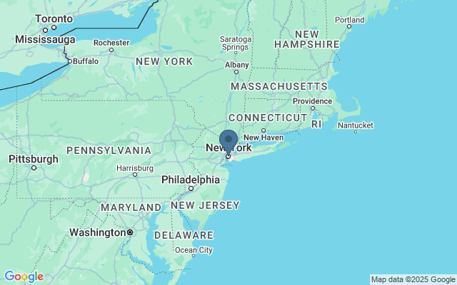 Kaart met locatie Vrijheidsbeeld in New York